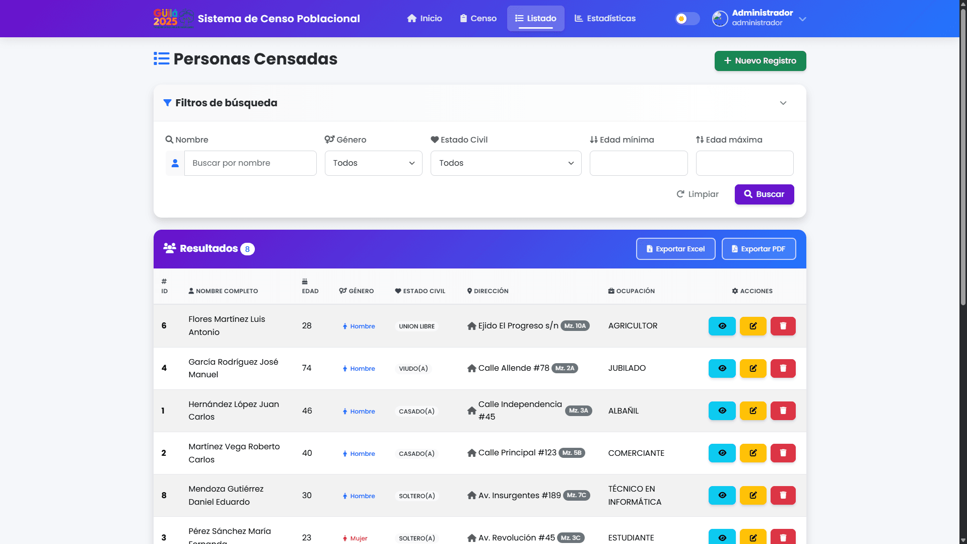 Sistema de Censo Poblacional - Image 3